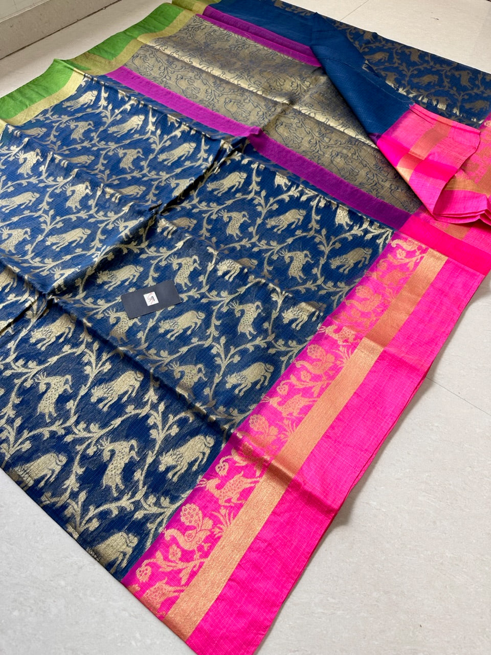 Pure Weaved Kota Cotton Doria Saree