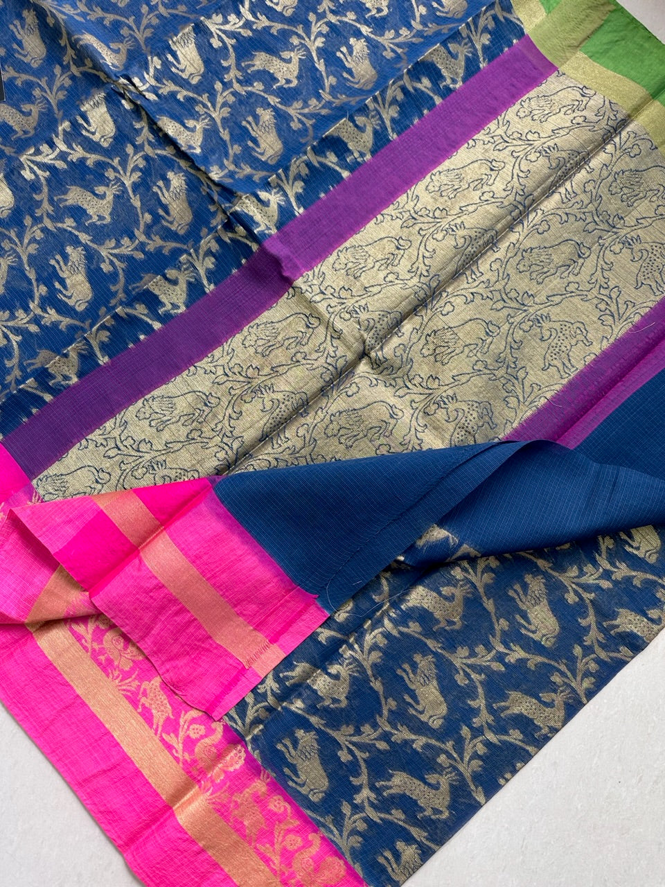 Pure Weaved Kota Cotton Doria Saree