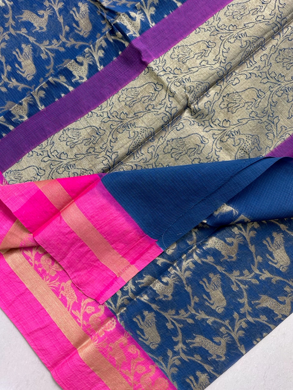 Pure Weaved Kota Cotton Doria Saree