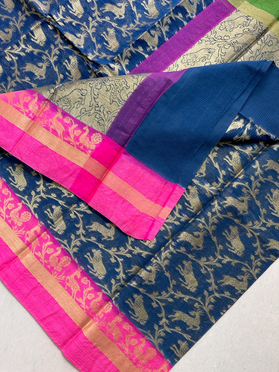 Pure Weaved Kota Cotton Doria Saree