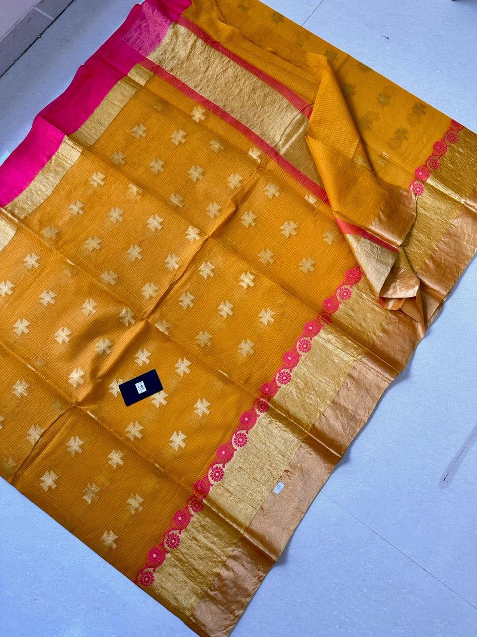 Pure Weaved Kota Cotton Doria Saree