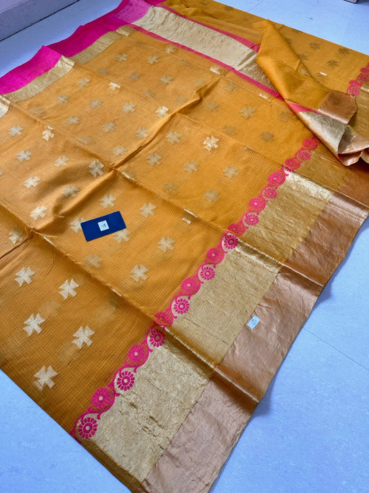 Pure Weaved Kota Cotton Doria Saree