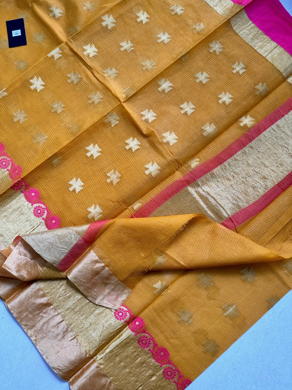 Pure Weaved Kota Cotton Doria Saree