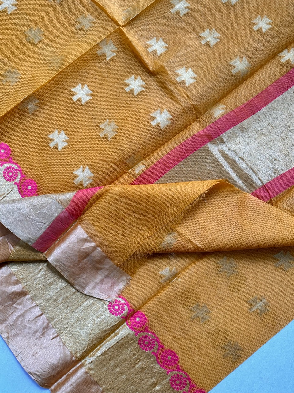 Pure Weaved Kota Cotton Doria Saree