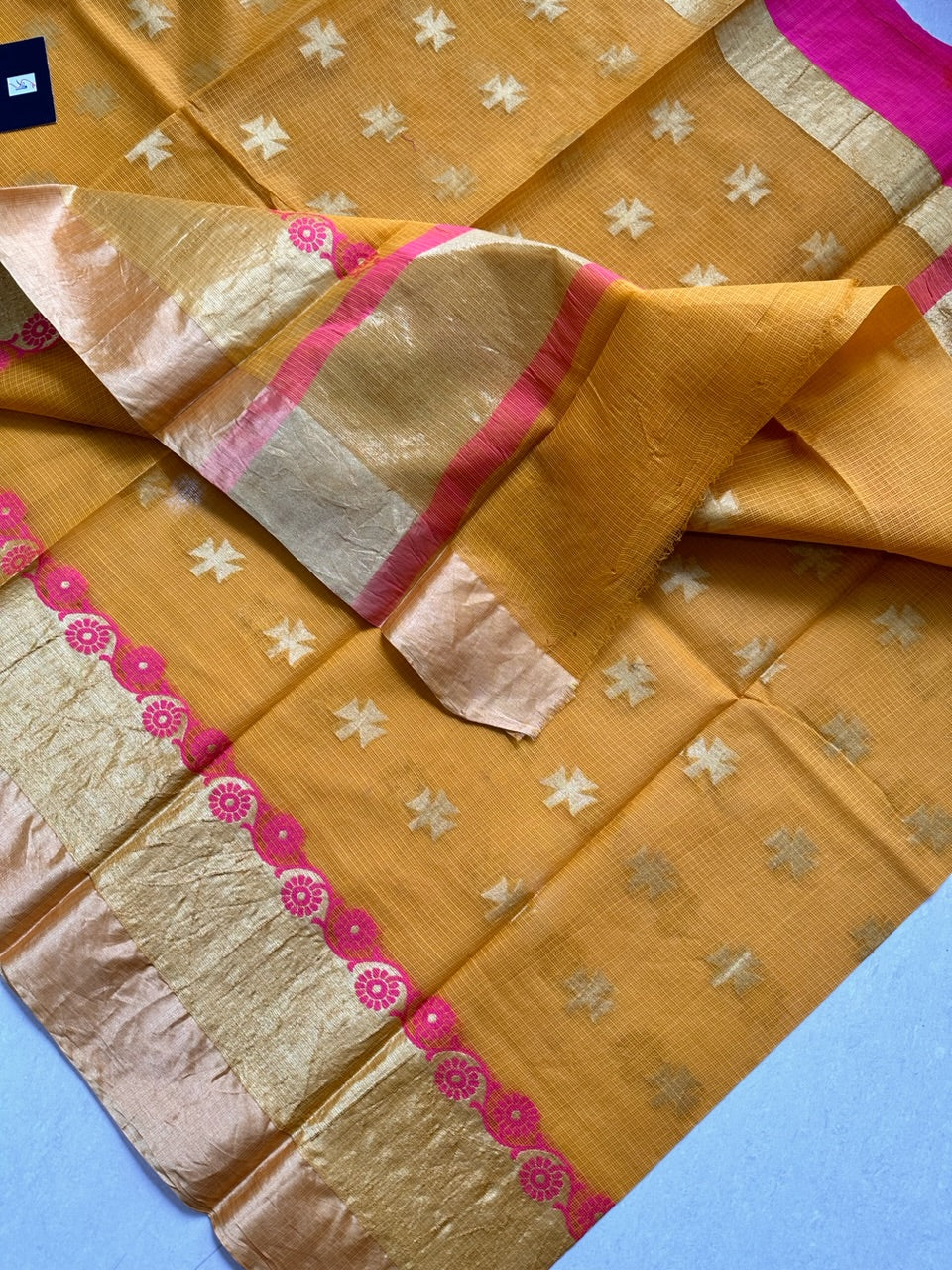 Pure Weaved Kota Cotton Doria Saree