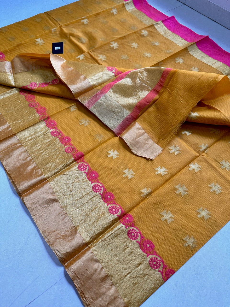 Pure Weaved Kota Cotton Doria Saree