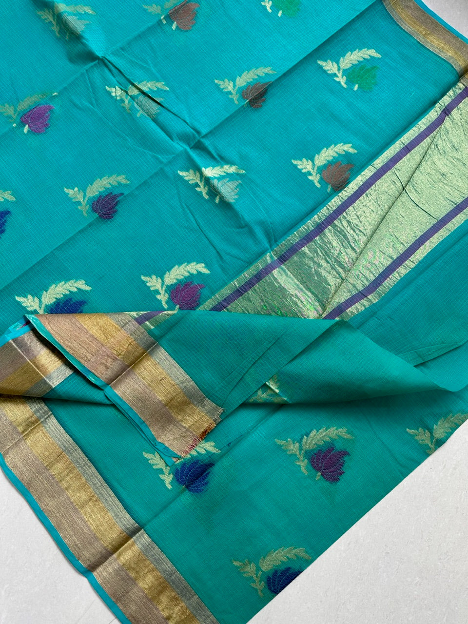 Pure Weaved Kota Cotton Doria Saree