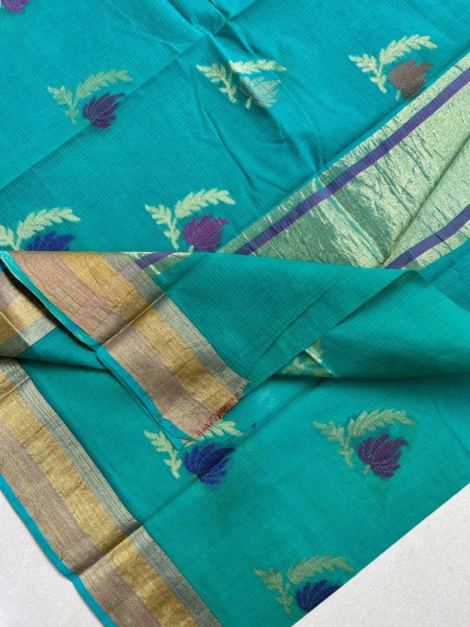 Pure Weaved Kota Cotton Doria Saree