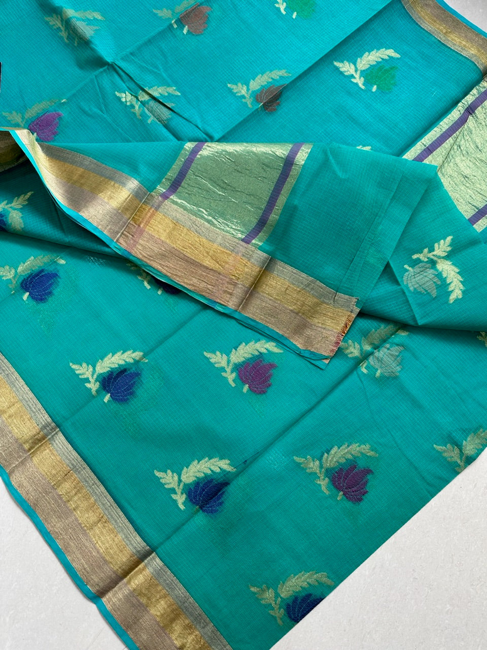 Pure Weaved Kota Cotton Doria Saree