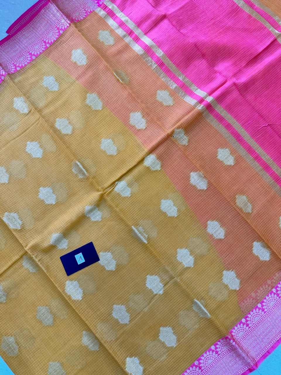 Pure Weaved Kota Cotton Doria Saree