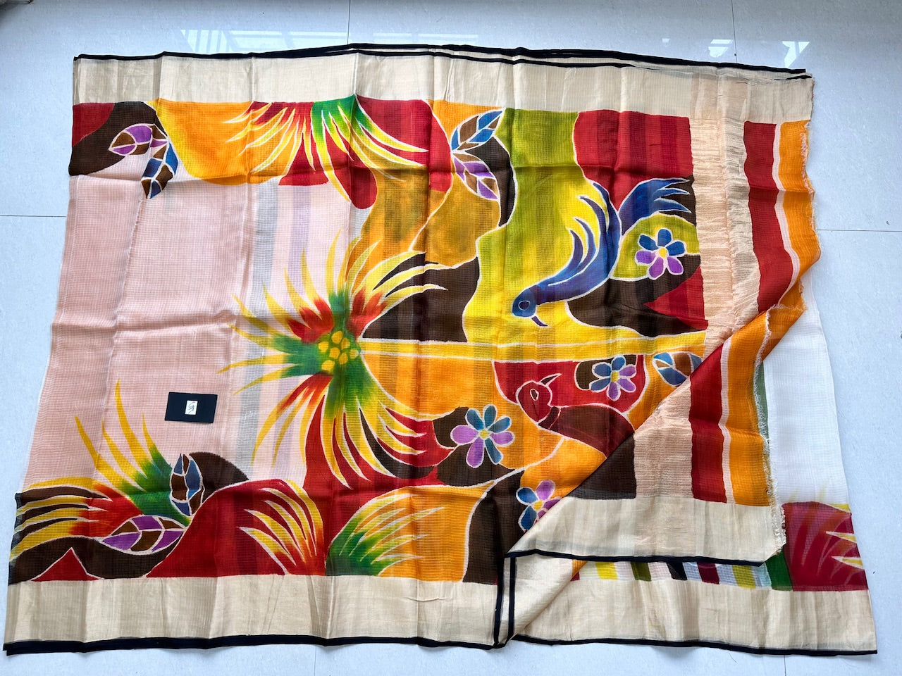 Pure Handpainted Kota Silk Saree