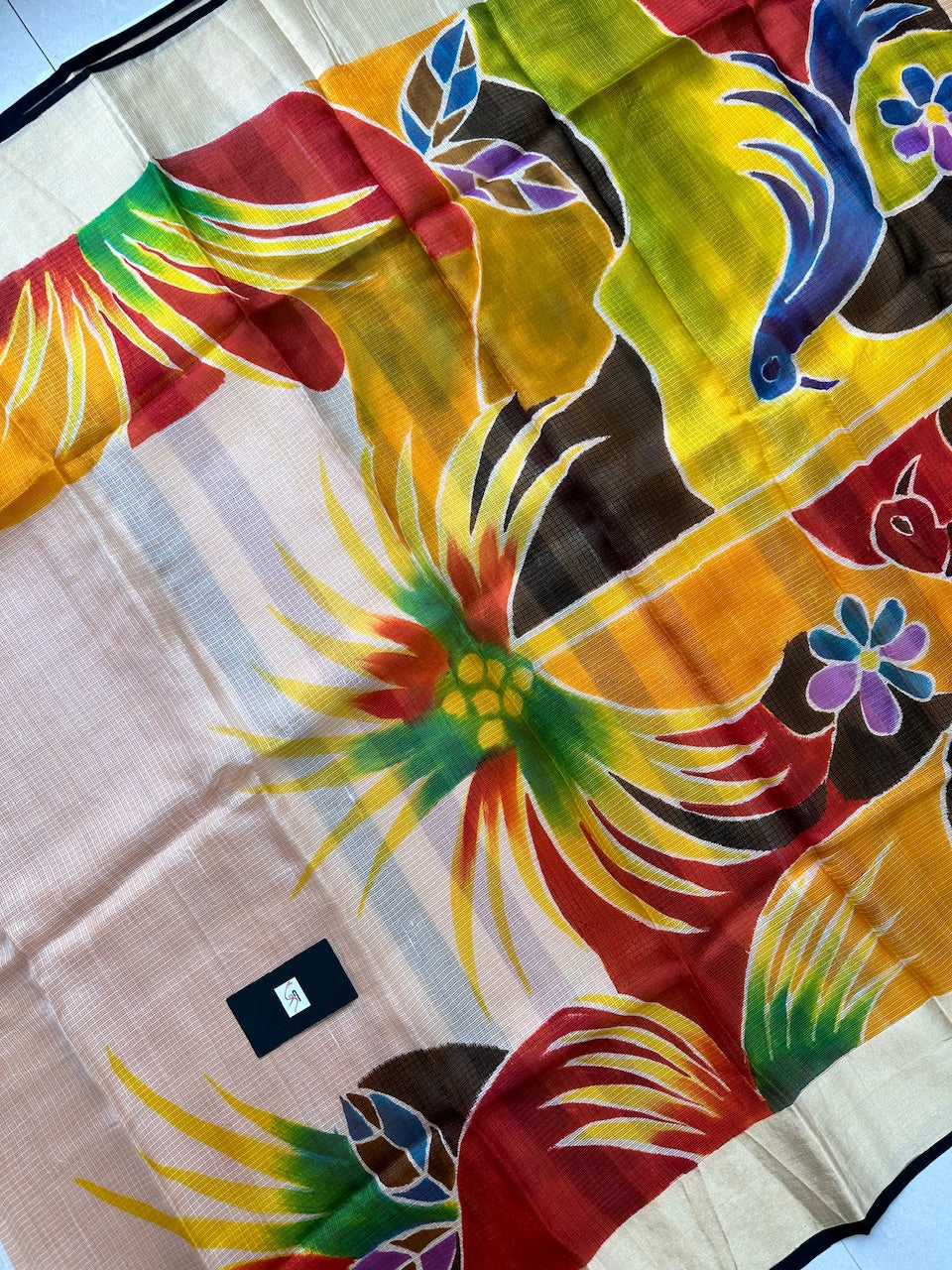 Pure Handpainted Kota Silk Saree