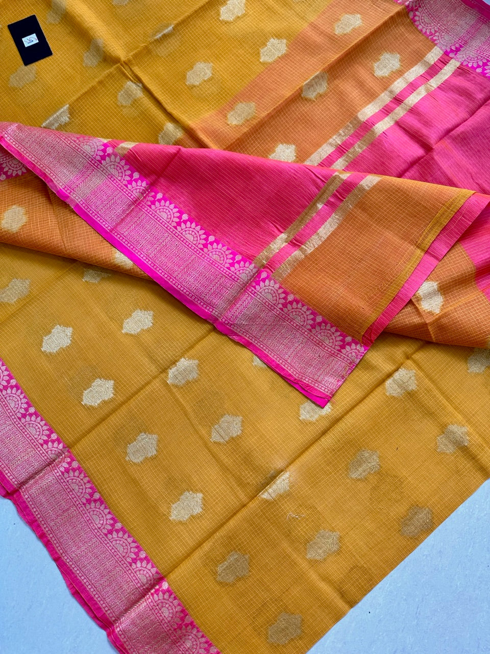 Pure Weaved Kota Cotton Doria Saree