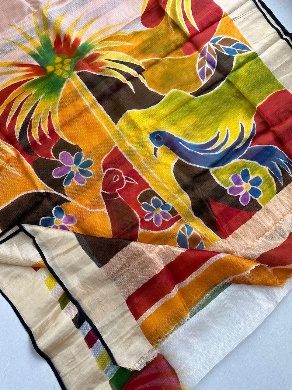 Pure Handpainted Kota Silk Saree