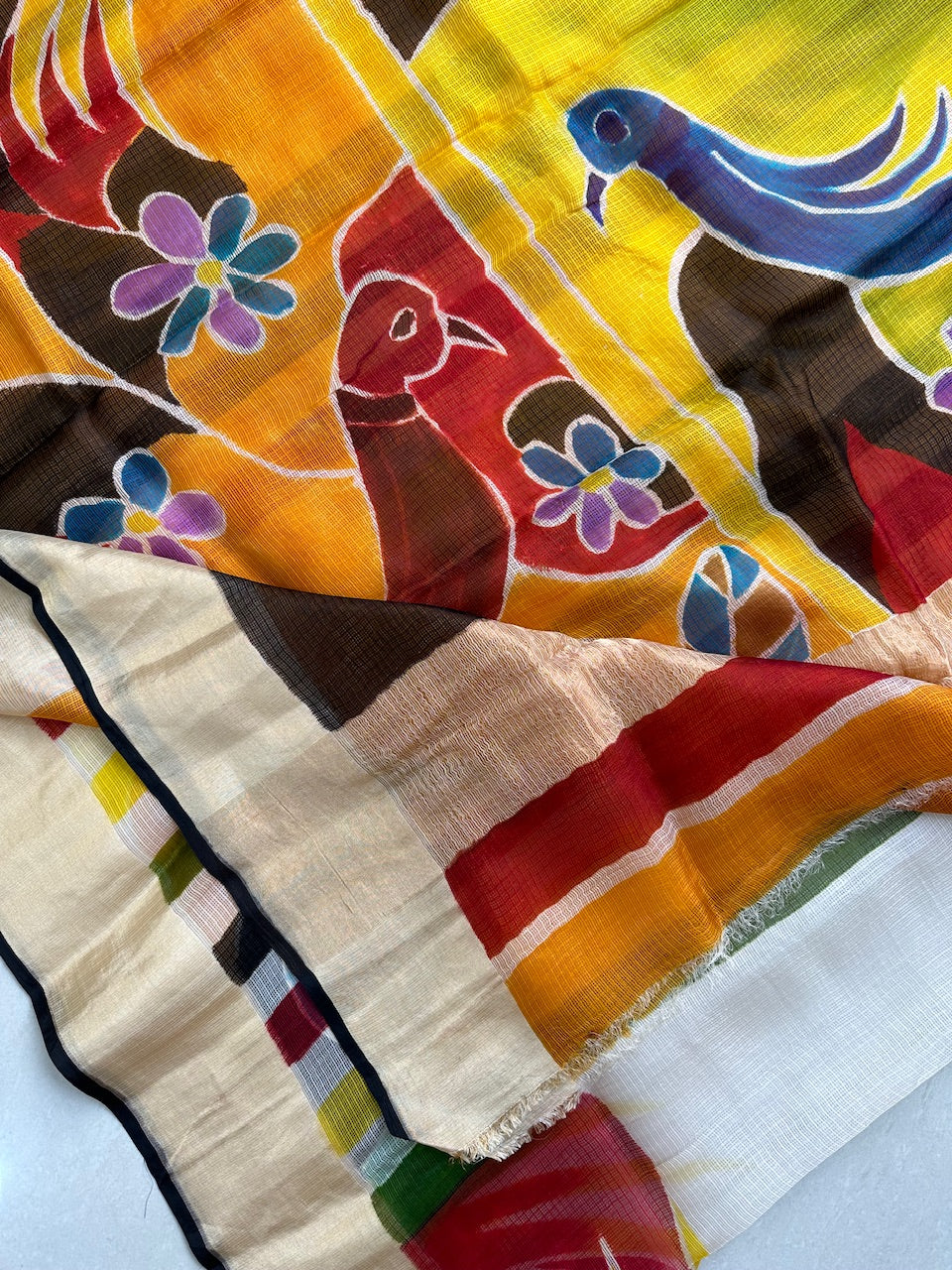 Pure Handpainted Kota Silk Saree