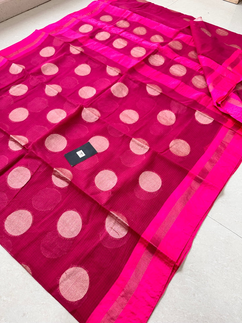 Pure Weaved Kota Cotton Doria Saree