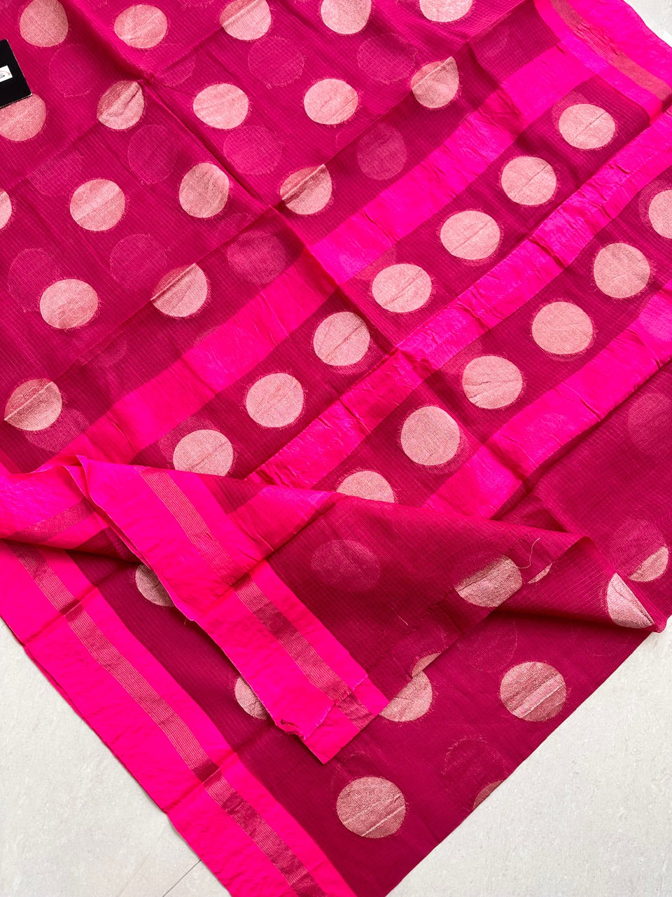 Pure Weaved Kota Cotton Doria Saree