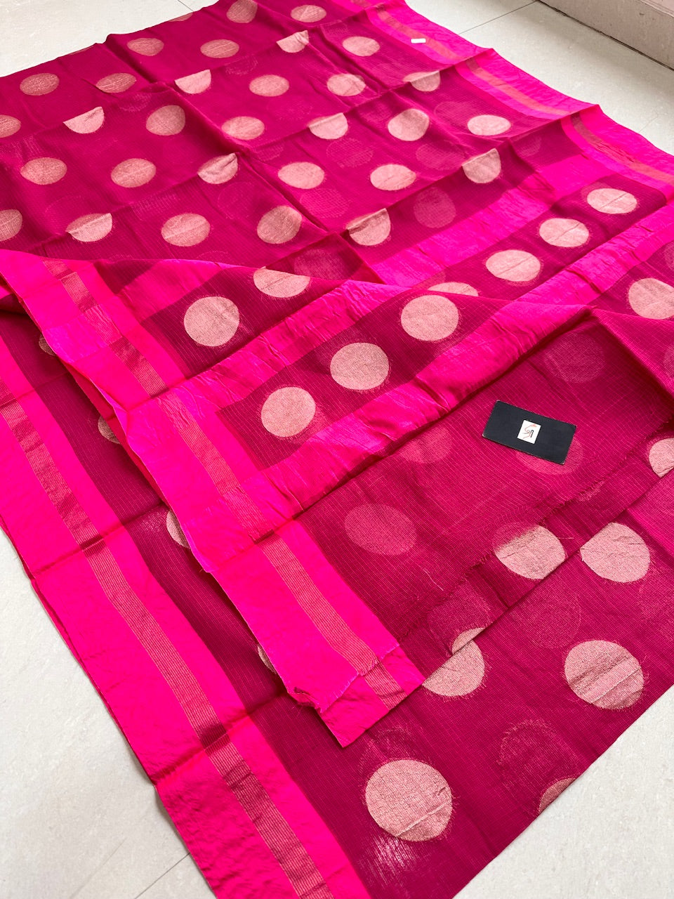 Pure Weaved Kota Cotton Doria Saree