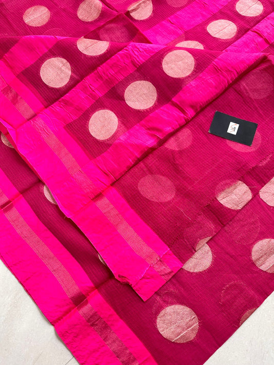 Pure Weaved Kota Cotton Doria Saree