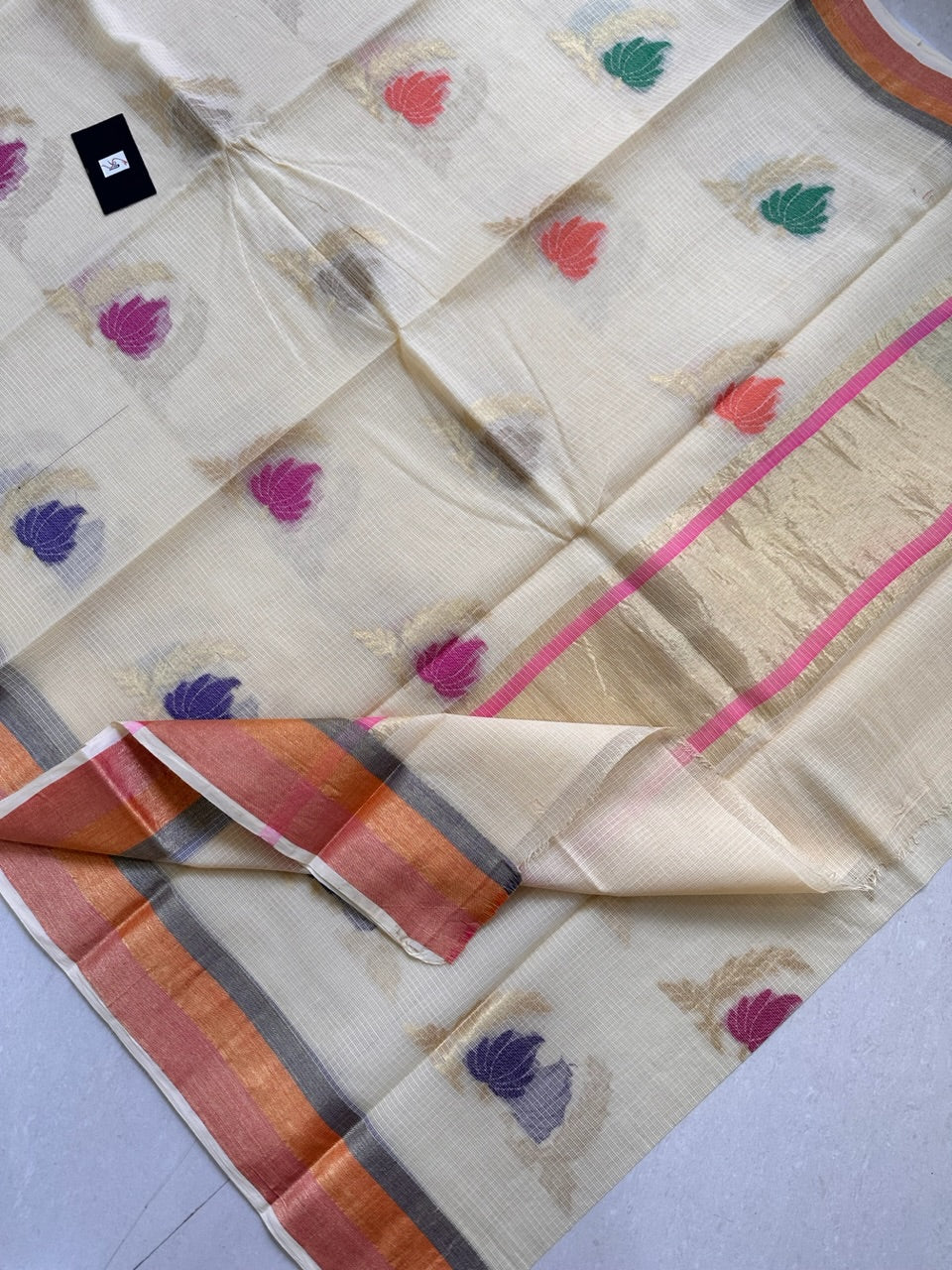 Pure Weaved Kota Cotton Doria Saree