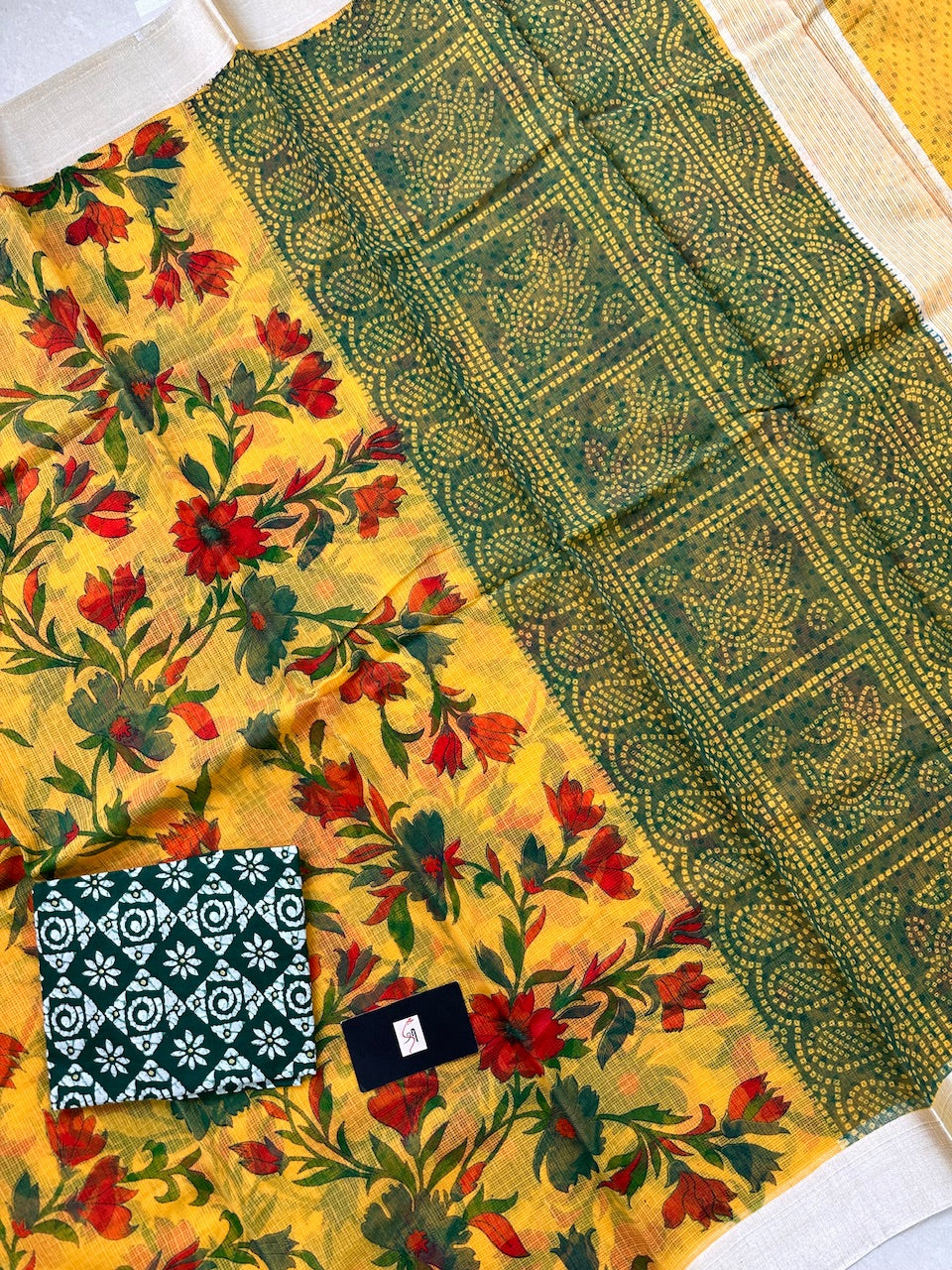 Digital Printed Kota Cotton Doria Saree