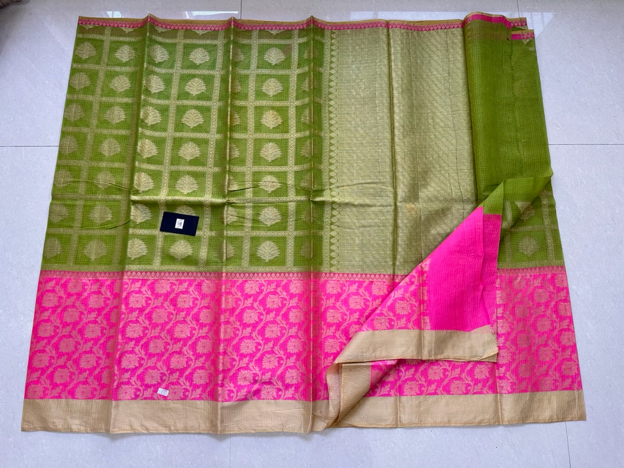 Pure Weaved Kota Cotton Doria Saree