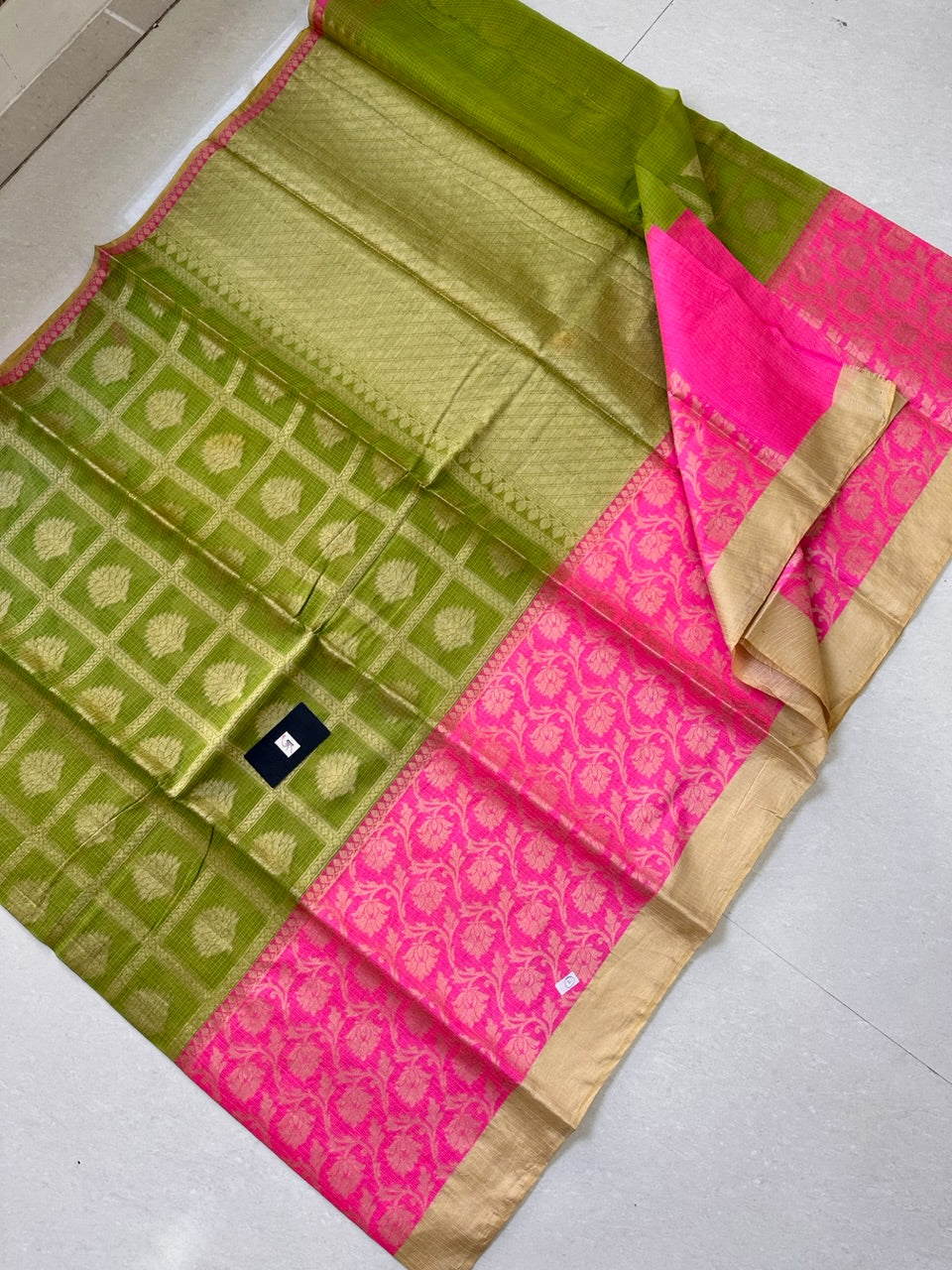 Pure Weaved Kota Cotton Doria Saree