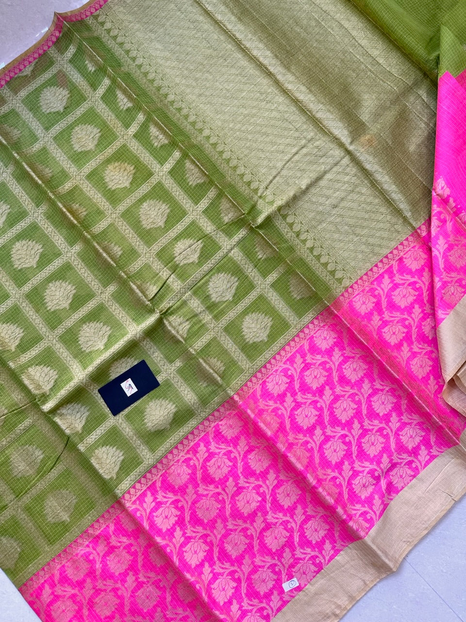 Pure Weaved Kota Cotton Doria Saree