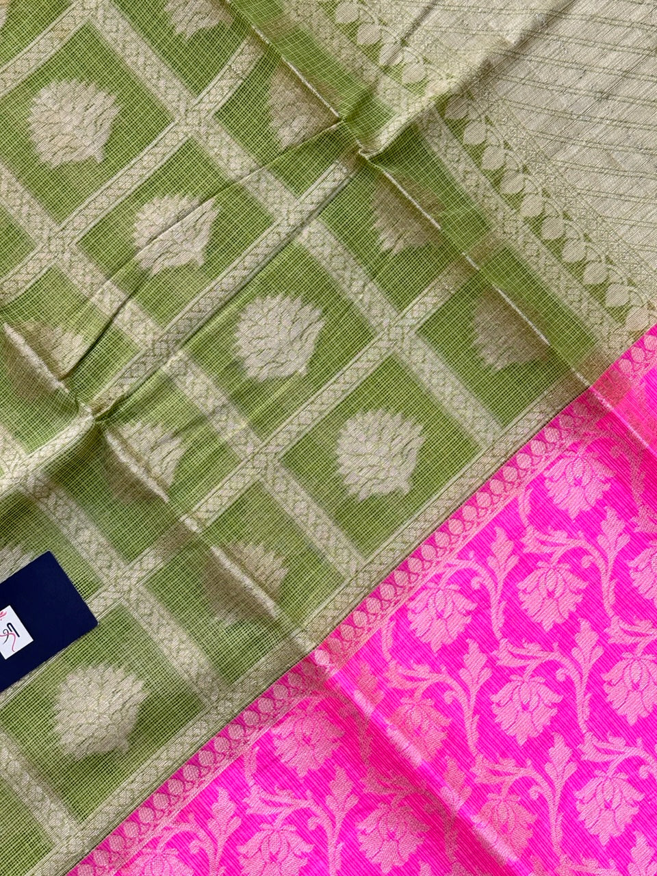 Pure Weaved Kota Cotton Doria Saree