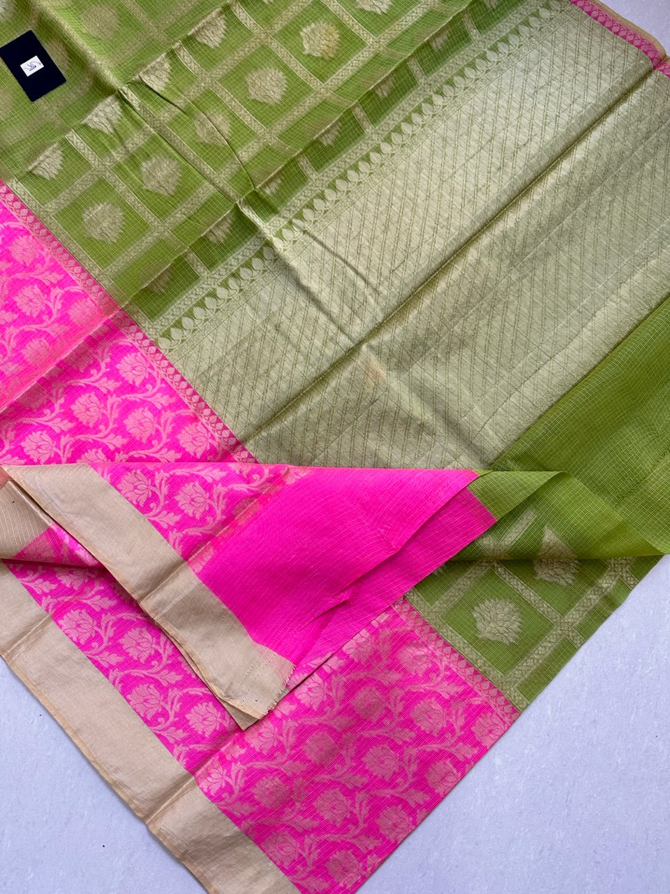 Pure Weaved Kota Cotton Doria Saree