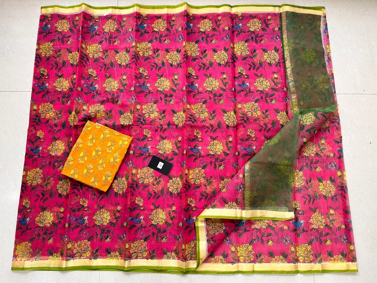 Digital Printed Kota Cotton Doria Saree