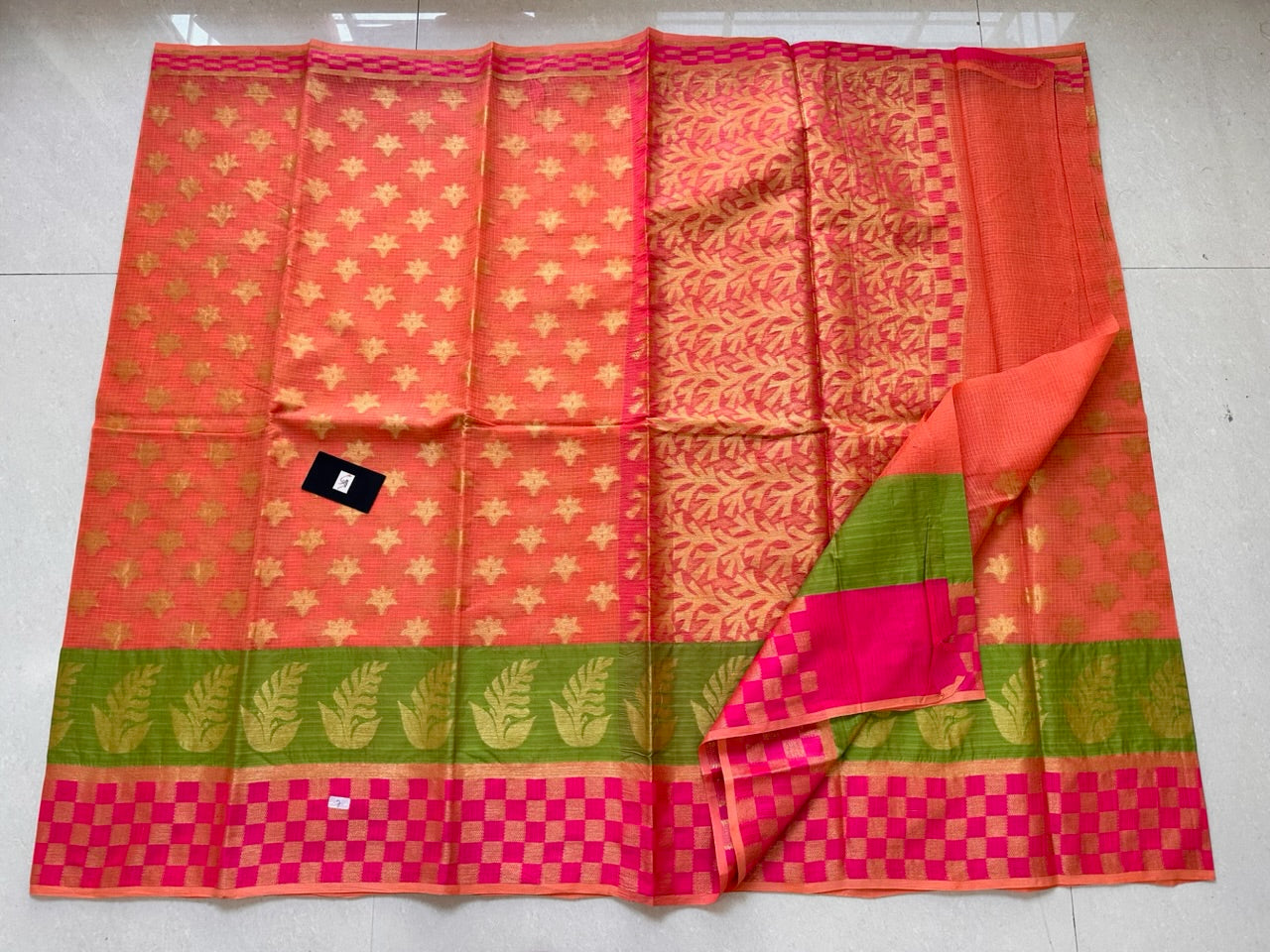 Pure Weaved Kota Cotton Doria Saree