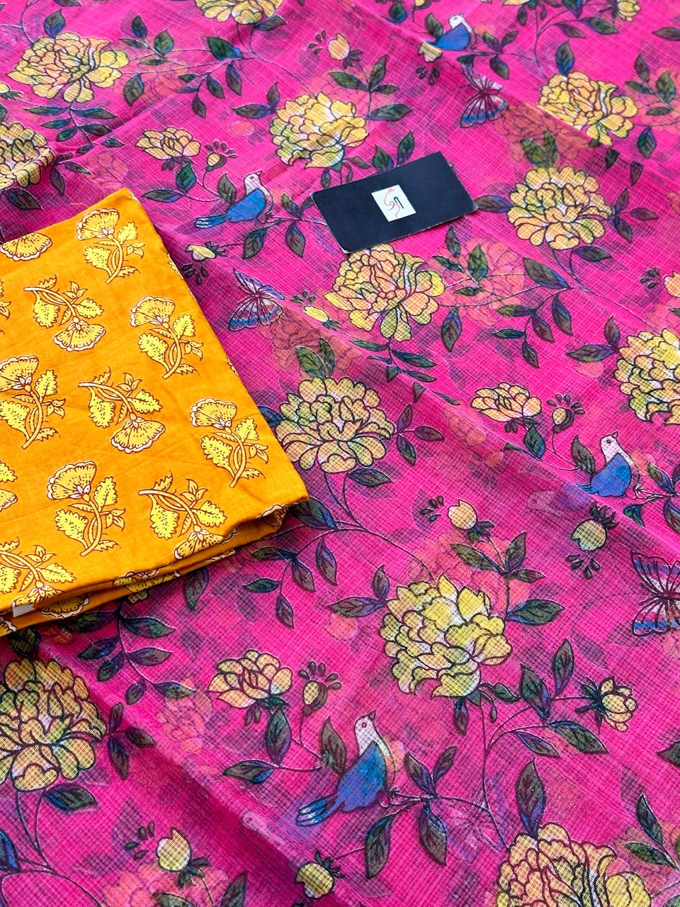 Digital Printed Kota Cotton Doria Saree