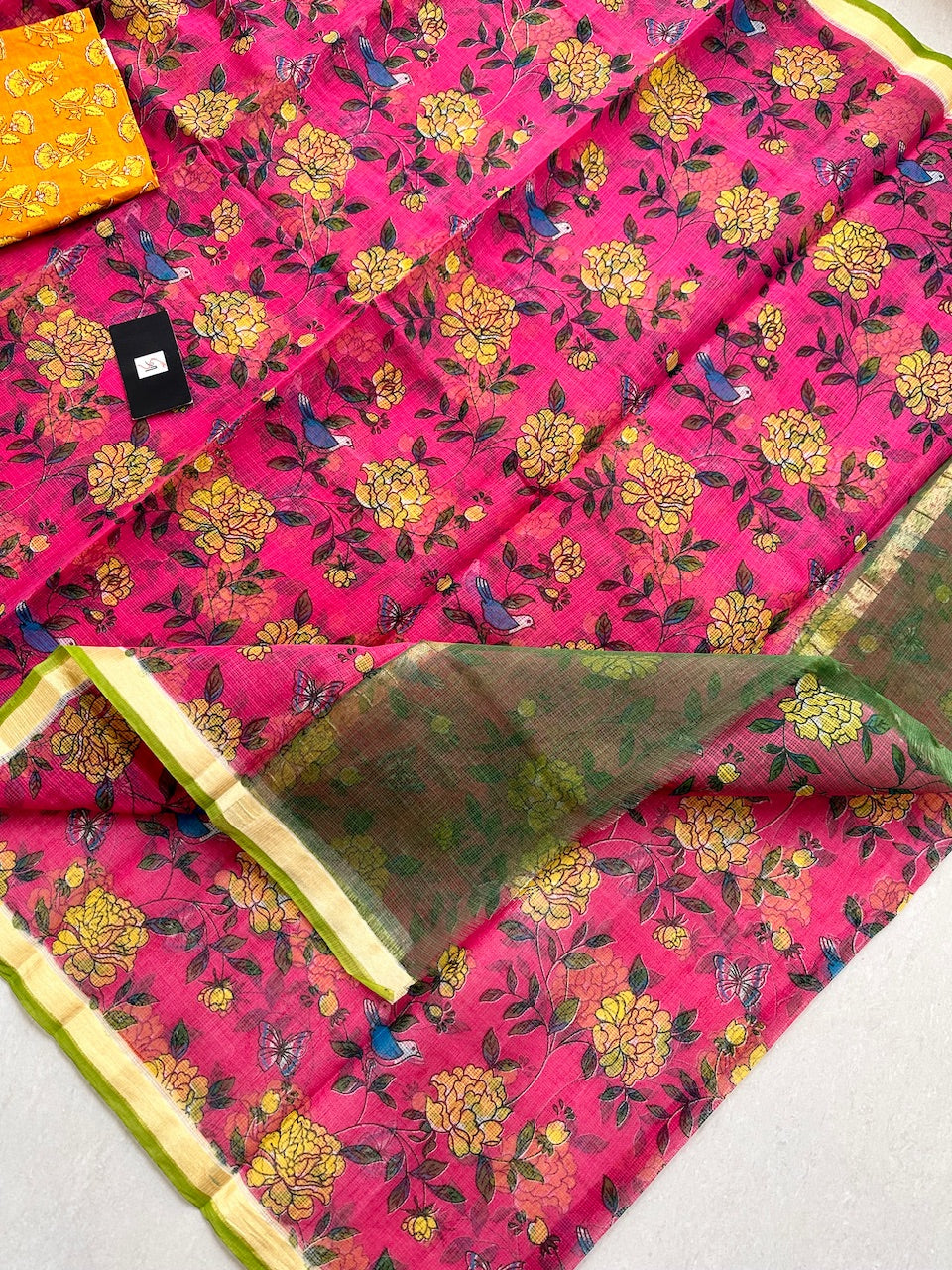 Digital Printed Kota Cotton Doria Saree