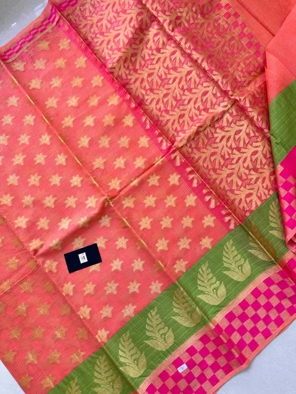 Pure Weaved Kota Cotton Doria Saree