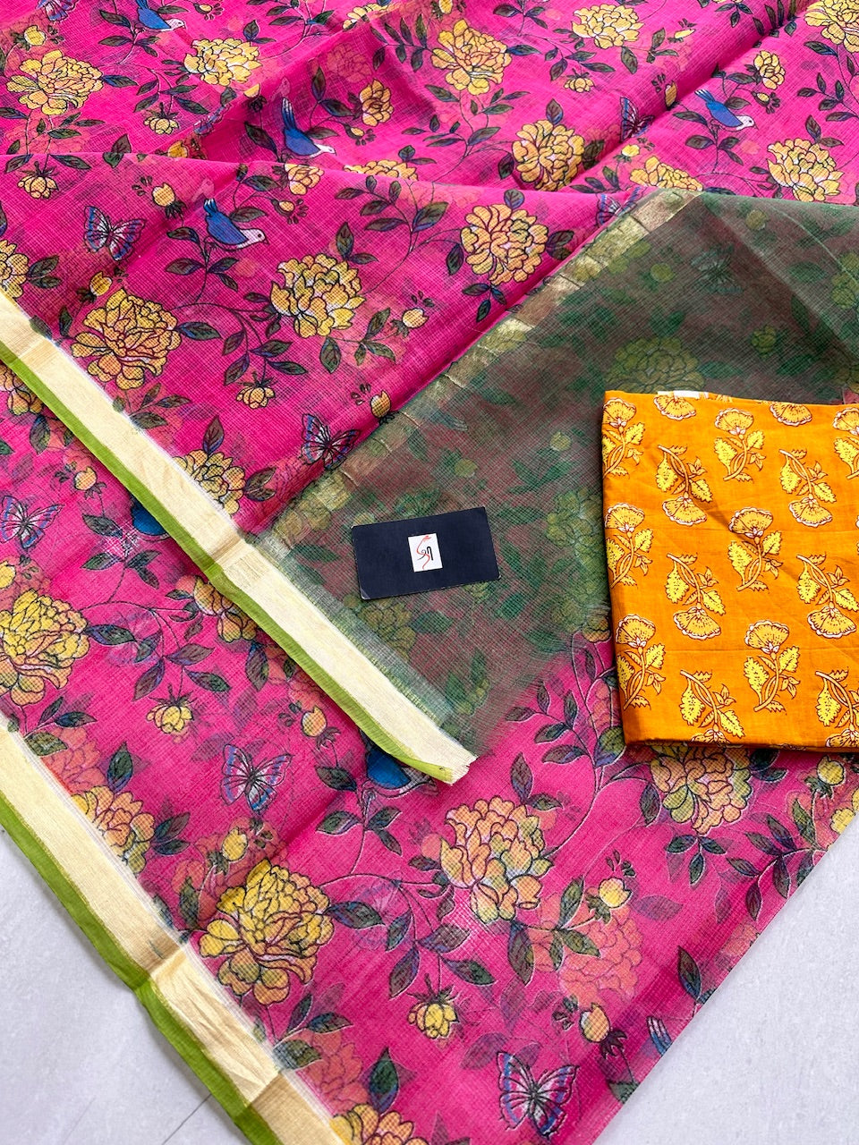 Digital Printed Kota Cotton Doria Saree