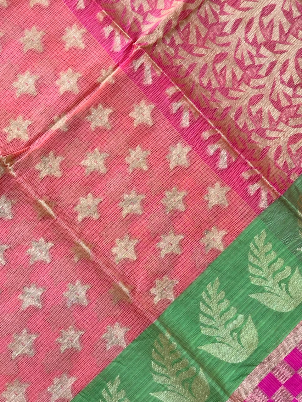 Pure Weaved Kota Cotton Doria Saree