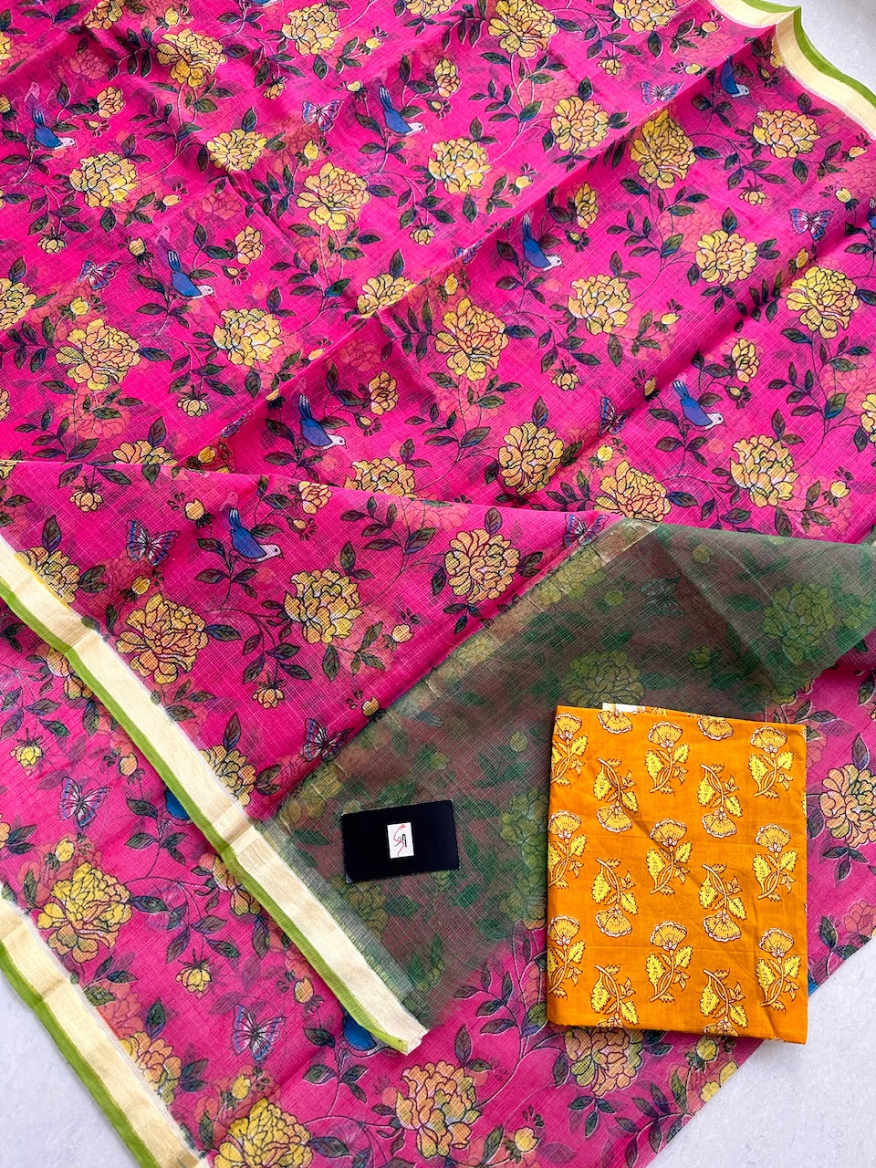 Digital Printed Kota Cotton Doria Saree