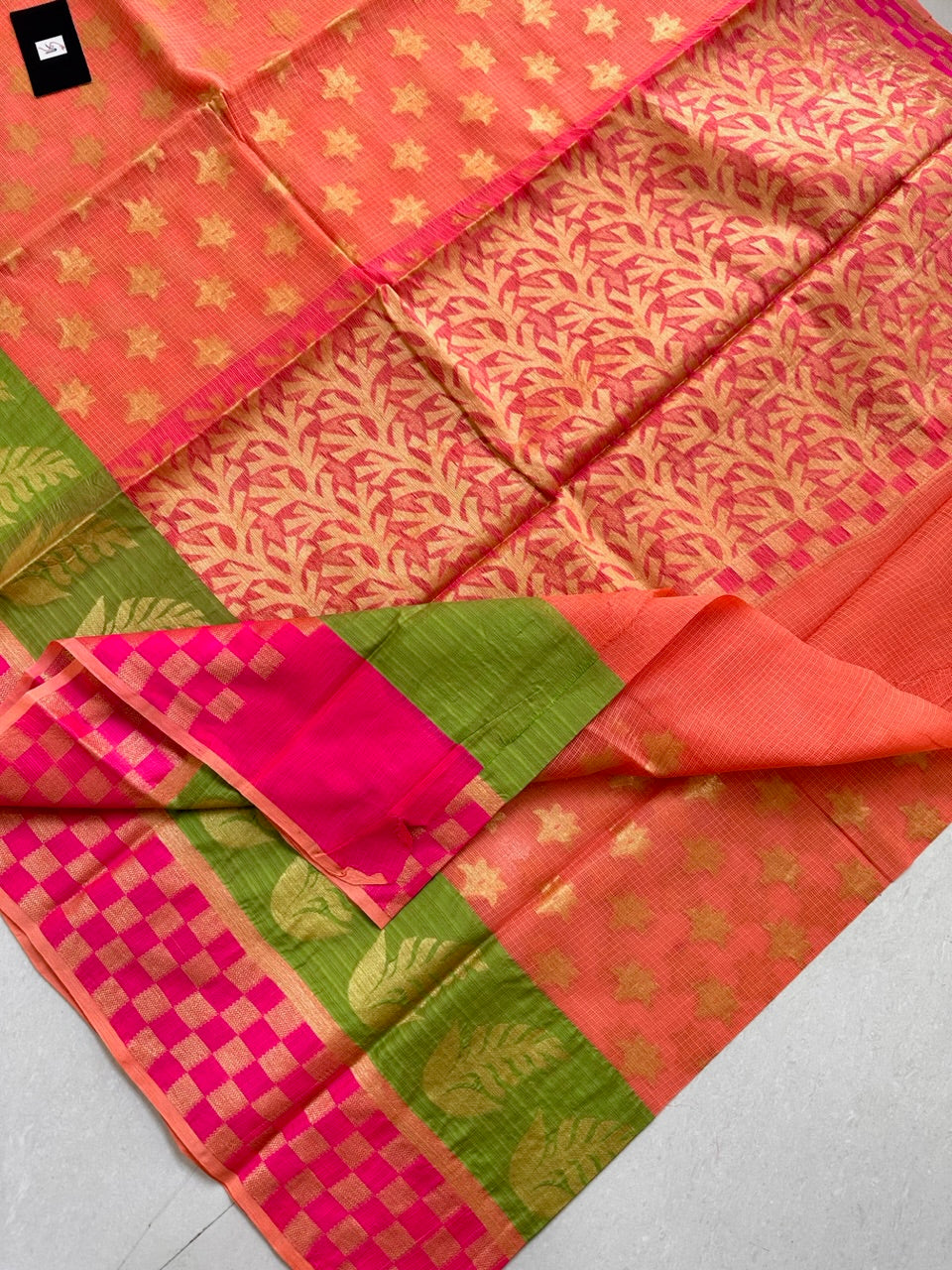 Pure Weaved Kota Cotton Doria Saree