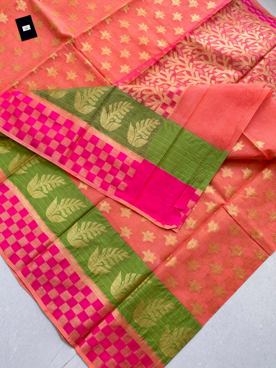 Pure Weaved Kota Cotton Doria Saree