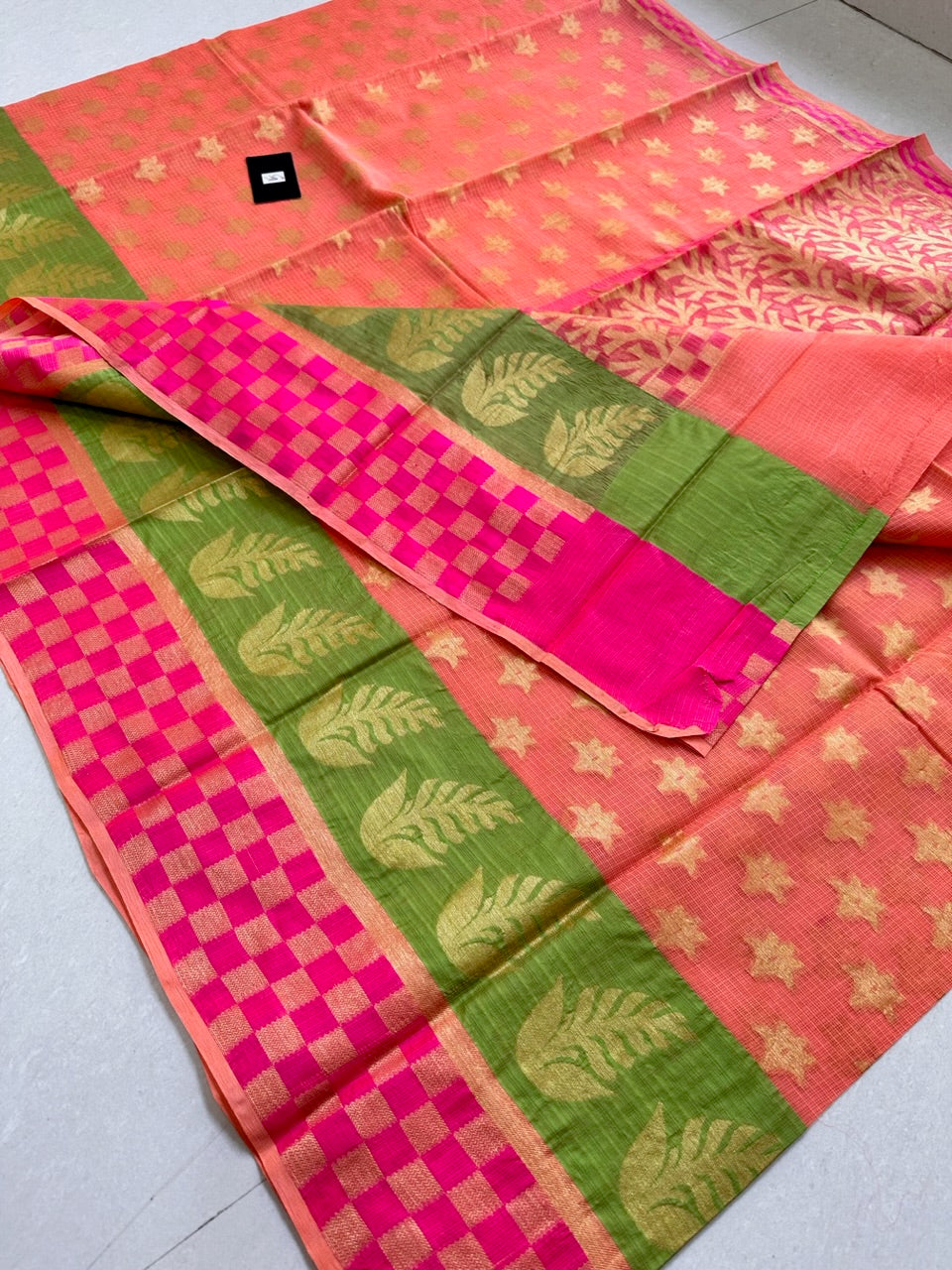 Pure Weaved Kota Cotton Doria Saree