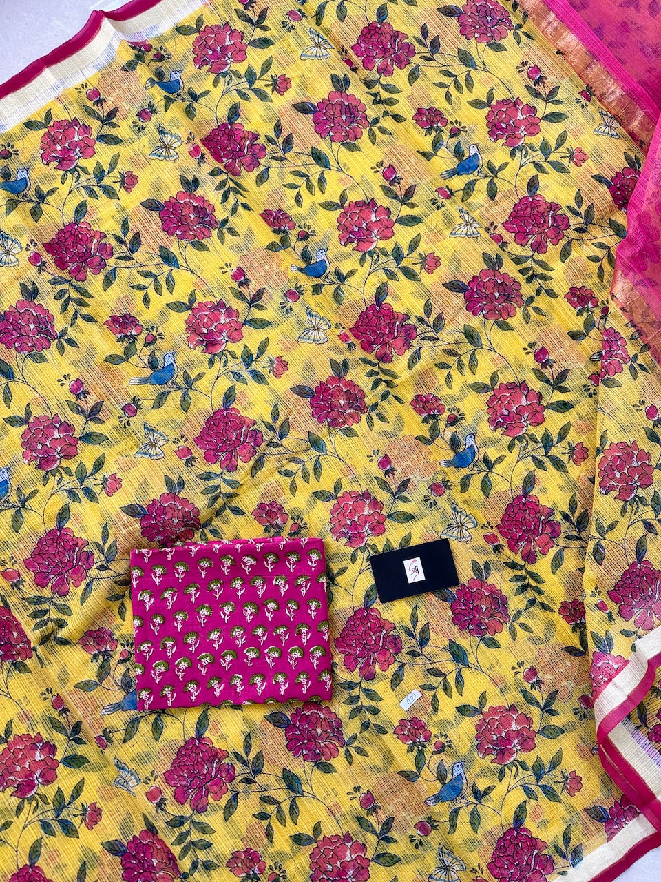 Digital Printed Kota Cotton Doria Saree