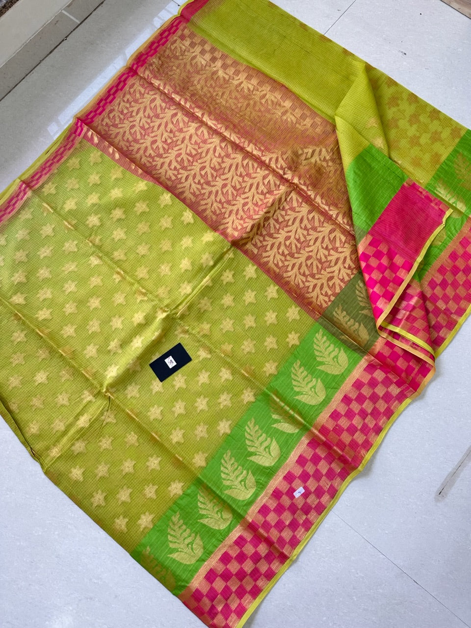 Pure Weaved Kota Cotton Doria Saree