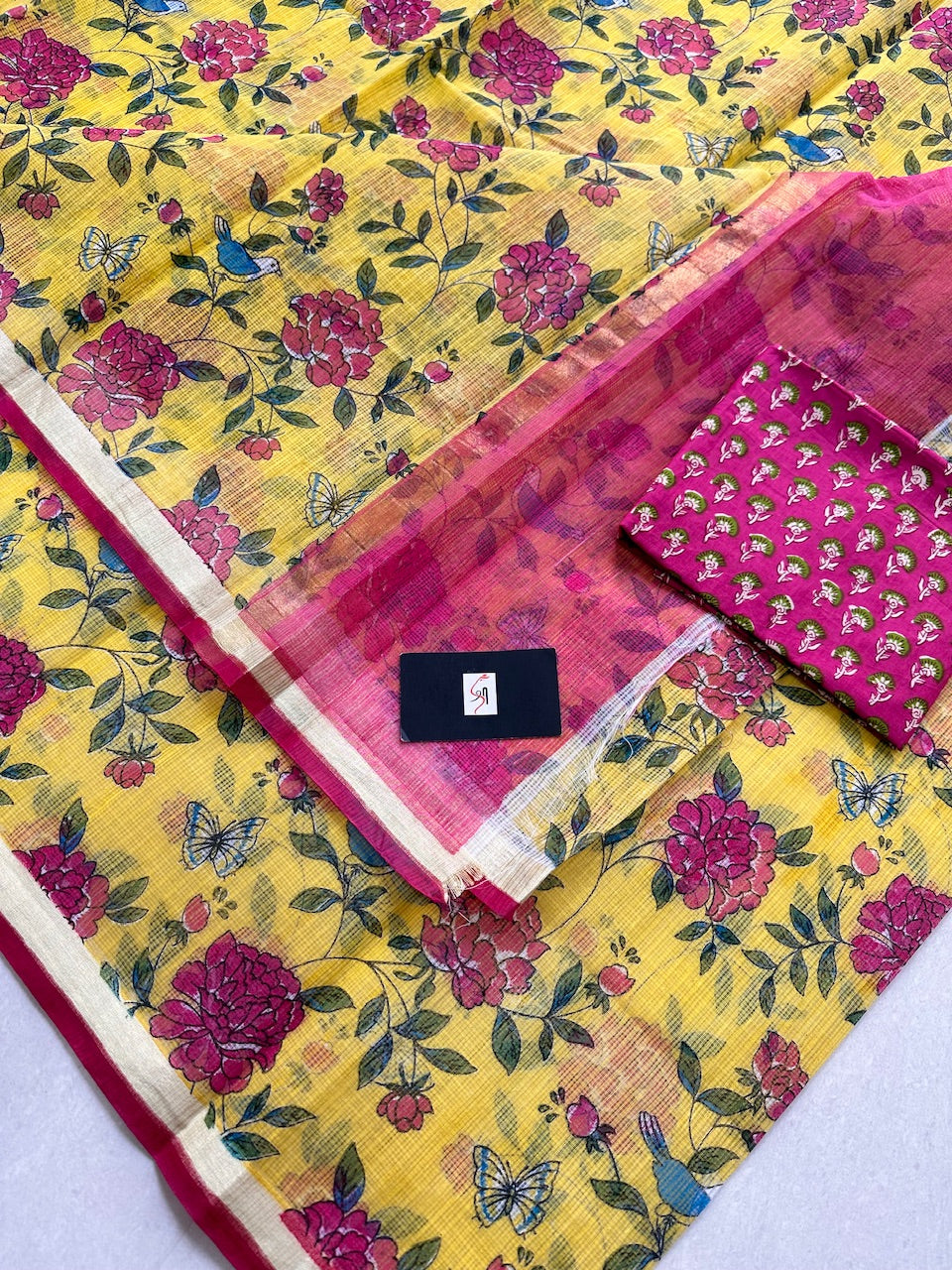 Digital Printed Kota Cotton Doria Saree