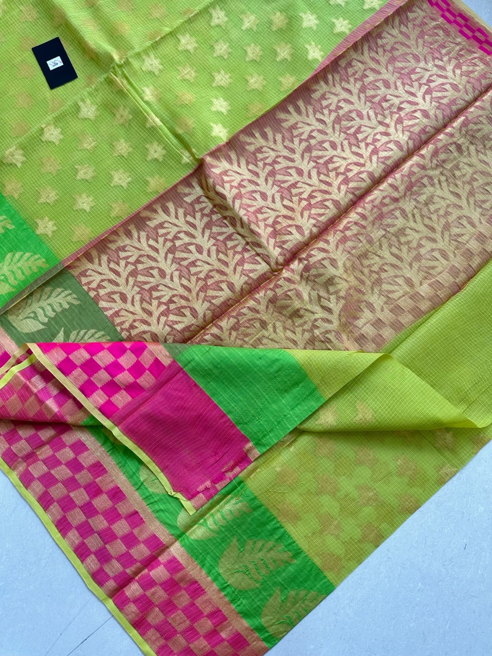 Pure Weaved Kota Cotton Doria Saree