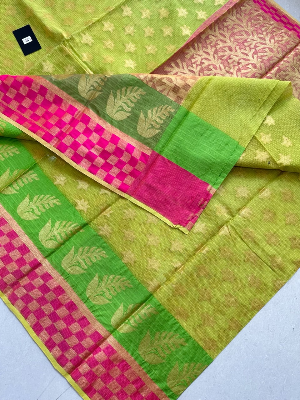 Pure Weaved Kota Cotton Doria Saree