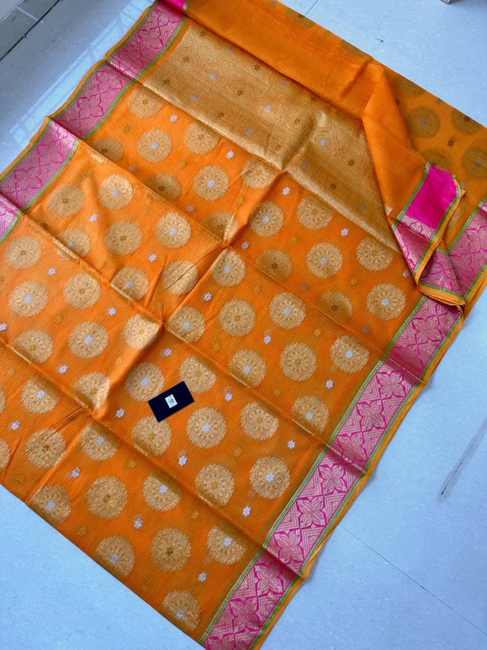 Pure Weaved Kota Cotton Doria Saree