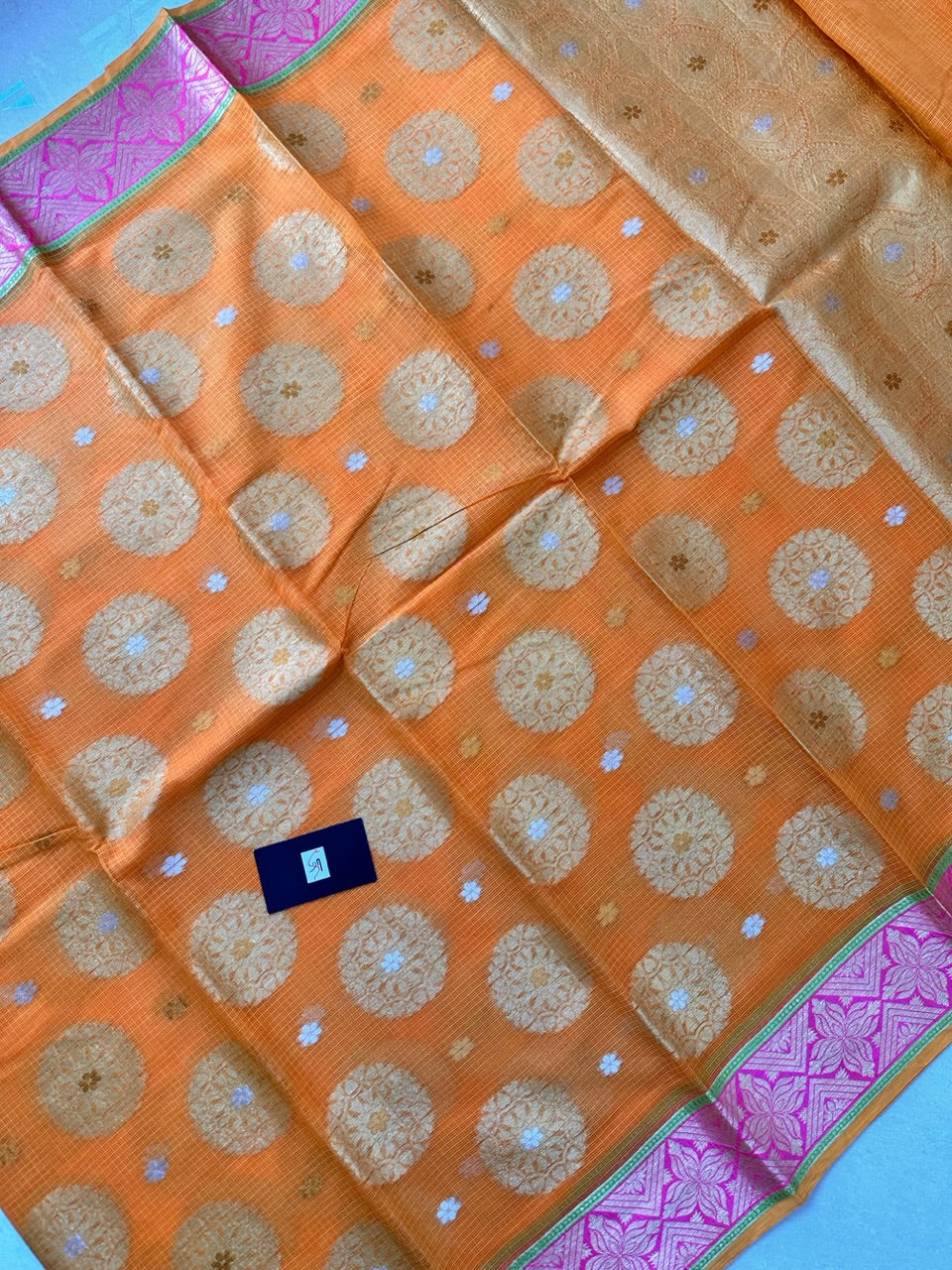 Pure Weaved Kota Cotton Doria Saree