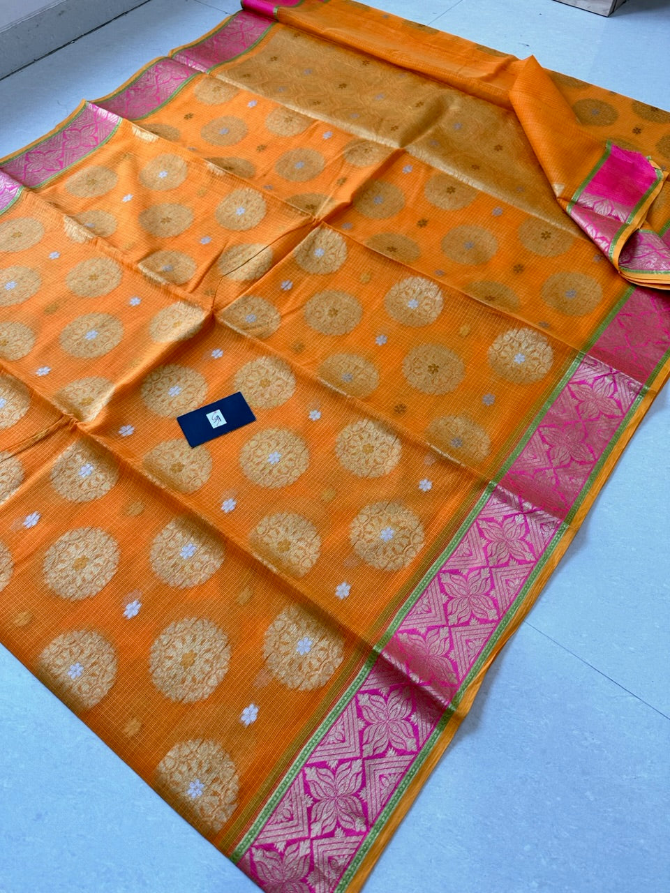 Pure Weaved Kota Cotton Doria Saree