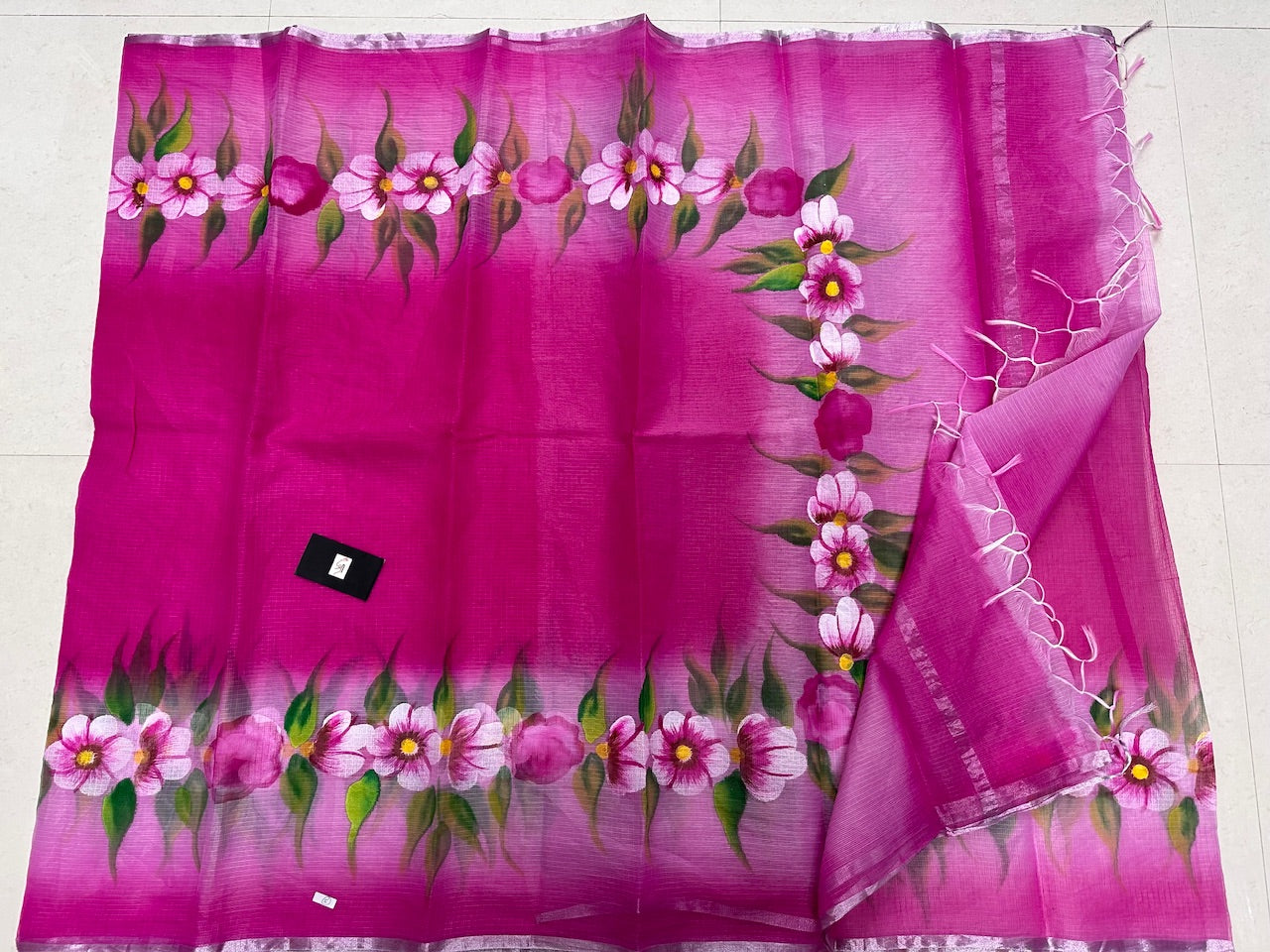 Handpainted Kota Cotton Doria Saree